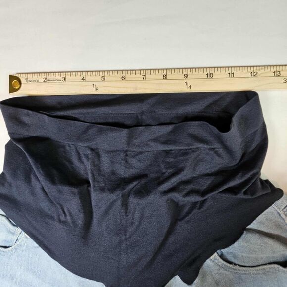Sonoma Maternity Bermuda Jean Shorts Size 18 Light Wash Distressed Stretch Panel - Picture 5 of 10